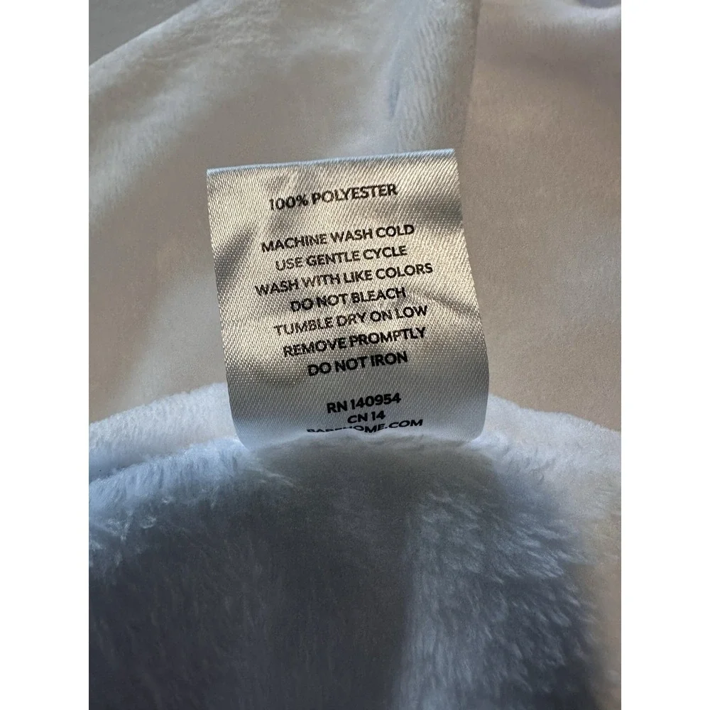 Bare Home King Size Microplush Fleece Blanket White 108x90 Soft Cozy Plush